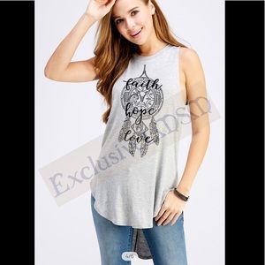 Faith Hope Love Dream Catcher Top
